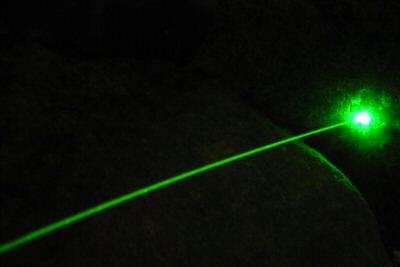 green laser beam